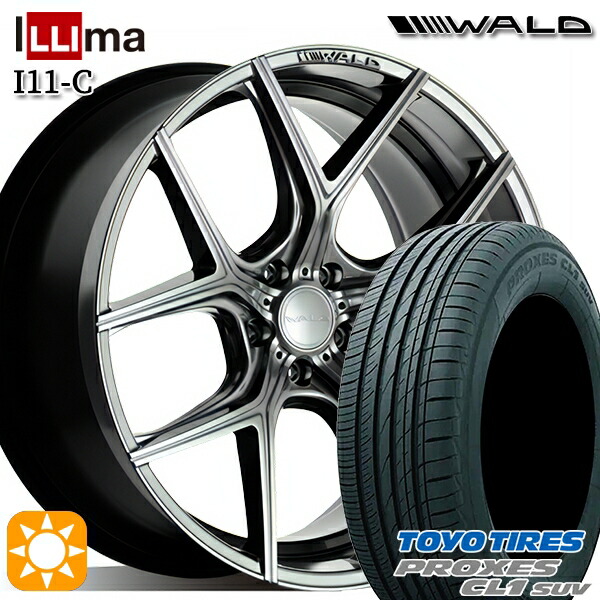 【取付対象】245/40R20 99W トーヨー プロクセス CL1 SUV WALD イリマ I11-C ハイパーシルバー 20インチ 8.5J 5H114.3 サマータイヤホイールセット