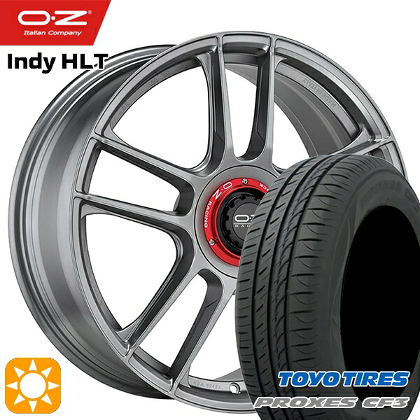 【取付対象】ベンツ Aクラス/CLA 225/45R18 95W XL トーヨー プロクセス CF3 OZ インディ HLT チタニウム 18インチ 8.0J 5H112 サマータイヤホイールセット