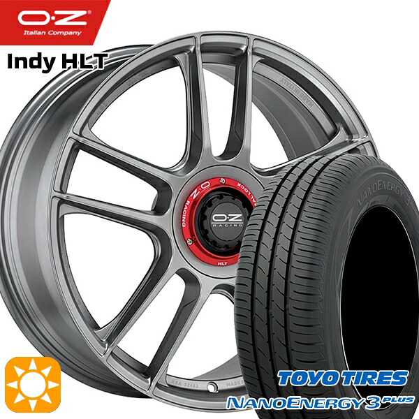 【取付対象】ベンツ Aクラス/CLA 225/45R18 91W トーヨー ナノエナジー3プラス OZ インディ HLT チタニウム 18インチ 8.0J 5H112 サマータイヤホイールセット