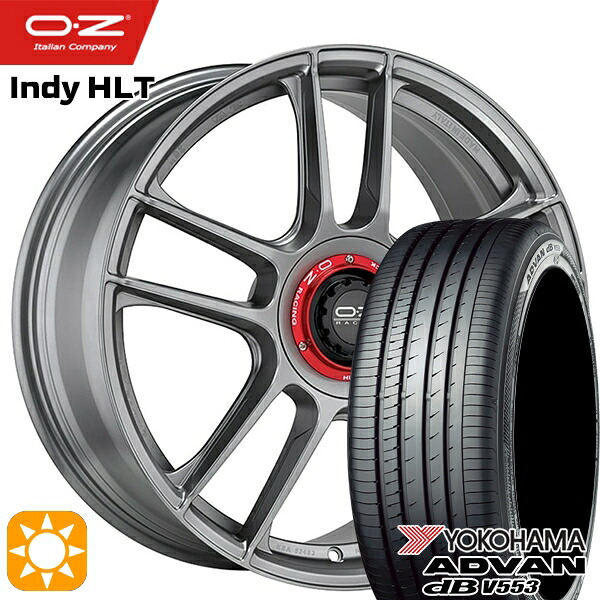 【取付対象】ベンツ Aクラス/CLA 225/45R18 95W XL ヨコハマ アドバンデシベル V553 OZ インディ HLT チタニウム 18インチ 8.0J 5H112 サマータイヤホイールセット