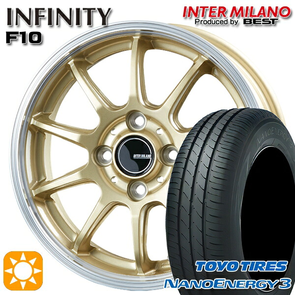 【取付対象】エブリィワゴン 165/60R14 75H トーヨー ナノエナジー3 インターミラノ インフィニティ F10 GL/RP 14インチ 4.5J 4H100 サマータイヤホイールセット