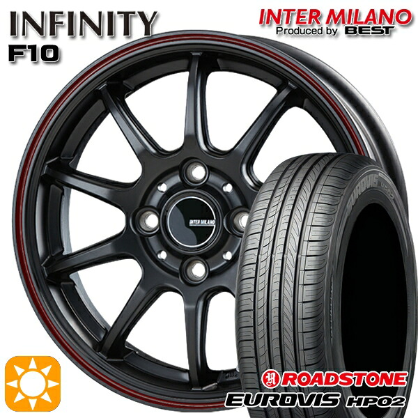 【取付対象】1165/60R15 ネクセン ロードストーン ユーロビズ HP02 インターミラノ インフィニティ F10 MBK/FR 15インチ 4.5J 4H100 +45 サマータイヤホイールセット