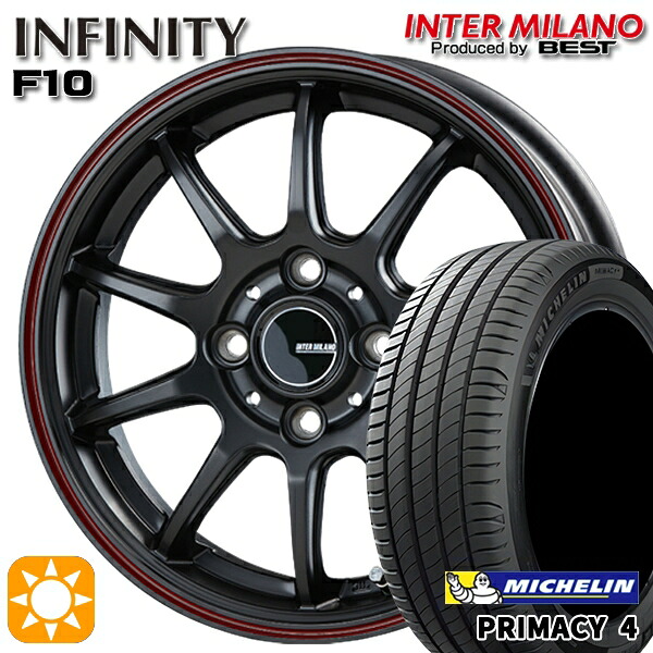 【取付対象】フィット アクア 185/60R15 88H XL ミシュラン プライマシー4 インターミラノ インフィニティ F10 MBK/FR 15インチ 5.5J 4H100 サマータイヤホイールセット