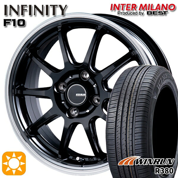【取付対象】165/65R14 79T ウィンラン R380 インターミラノ インフィニティ F10 BK/RP 14インチ 4.5J 4H100 サマータイヤホイールセット