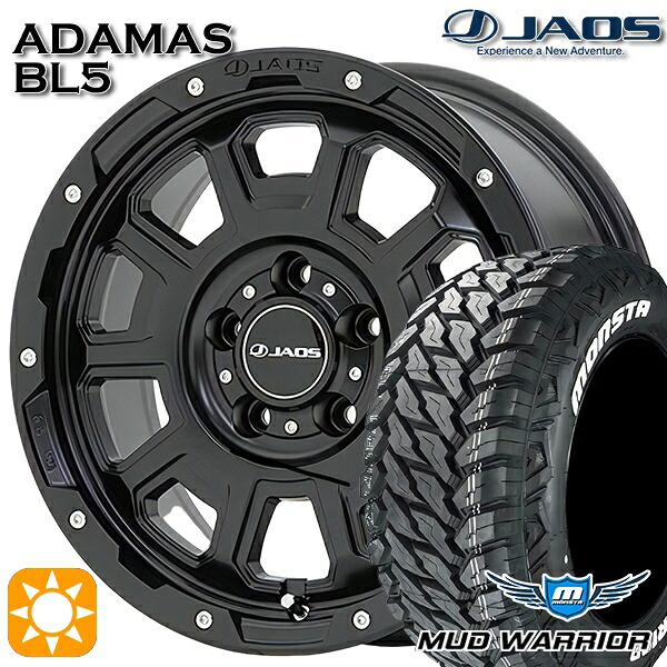 【取付対象】JEEPラングラー 265/65R17 120/117Q 10PR LT モンスタ マッドウォーリアー ジャオス アダマス BL5 マットブラック 17インチ 7.5J 5H127 サマータイヤホイールセット |トレッド新横浜師岡店