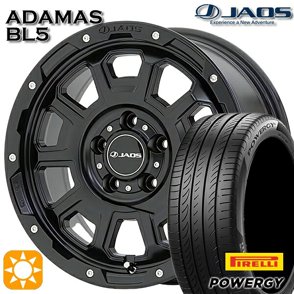 【取付対象】エクストレイル フォレスター 225/60R17 99V ピレリ パワジー ジャオス アダマス BL5 マットブラック 17インチ 7.5J 5H114.3 サマータイヤホイールセット |トレッド新横浜師岡店