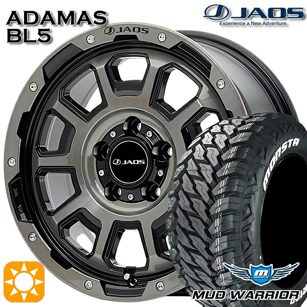 【取付対象】JEEPラングラー 265/65R17 120/117Q 10PR LT モンスタ マッドウォーリアー ジャオス アダマス BL5 スモークポリッシュブラック 17インチ 7.5J 5H127 サマータイヤホイールセット ｜トレッド新横浜師岡店 141,150円