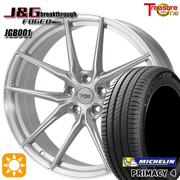 マークX レクサスIS 235/40R19 96W XL VOL ミシュラン プライマシー4 トレジャーワン 鍛造 J&Gブレイクスルー JGB001 ブラッシュド 19インチ 8.0J 5H114.3 サマータイヤホイールセット 194,450円