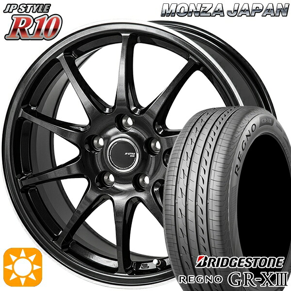 【取付対象】205/65R15 94H ブリヂストン レグノ GR-X3 モンツァ JPスタイル R10 15インチ 6.0J 5H114.3 サマータイヤホイールセット