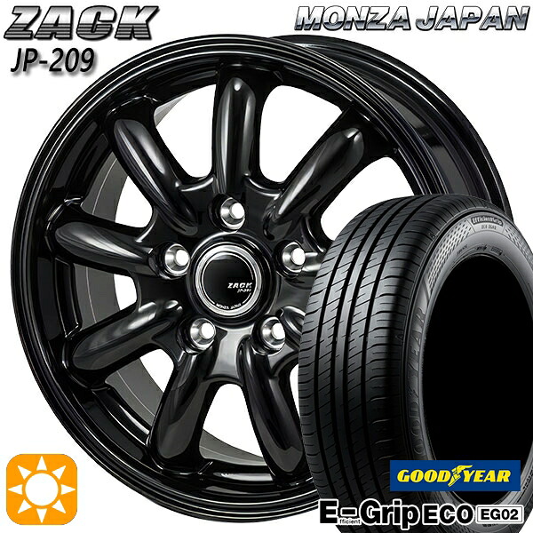 【取付対象】170シエンタ 185/60R15 84H グッドイヤー エフィシェントグリップ EG02 モンツァ ザック JP209 グロスブラック 15インチ 6.0J 5H100 サマータイヤホイールセット |トレッド新横浜師岡店