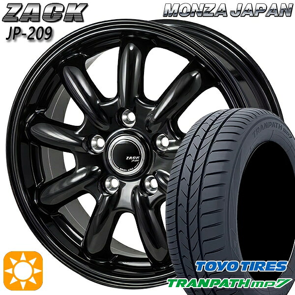 【取付対象】215/60R16 95H トーヨー トランパス mp7 モンツァ ザック JP209 グロスブラック 16インチ 6.5J 5H114.3 サマータイヤホイールセット |トレッド新横浜師岡店