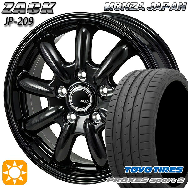 【取付対象】アクセラ アテンザ 215/45R18 93Y XL トーヨー プロクセススポーツ2 モンツァ ザック JP209 グロスブラック 18インチ 7.5J 5H114.3 サマータイヤホイールセット