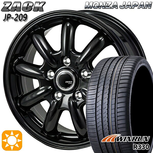 【取付対象】セレナ 215/40R18 89W XL ウィンラン R330 モンツァ ザック JP209 グロスブラック 18インチ 7.5J 5H114.3 サマータイヤホイールセット |トレッド新横浜師岡店