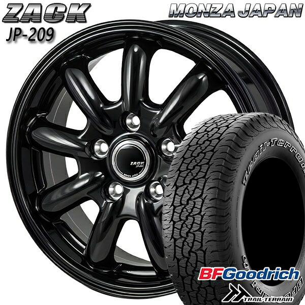 【取付対象】225/65R17 102T ORWL BFグッドリッチ トレールテレーン モンツァ ザック JP209 グロスブラック 17インチ 7.0J 5H114.3 サマータイヤホイールセット