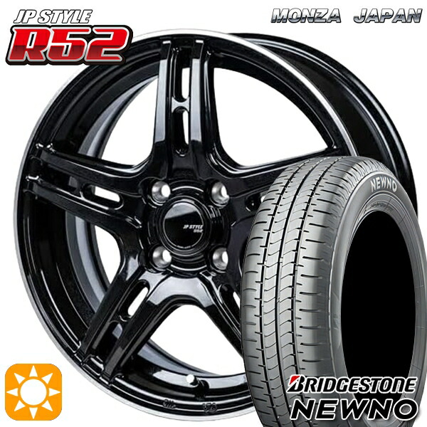 【取付対象】マツダ2 ノート 185/65R15 88S ブリヂストン ニューノ モンツァ JPスタイル R52 15インチ 5.5J 4H100 サマータイヤホイールセット ｜トレッド新横浜師岡店