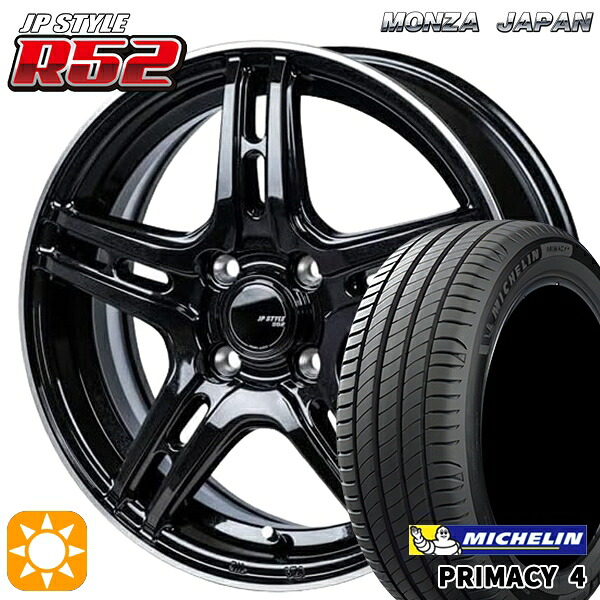 【取付対象】フィット アクア 185/60R15 88H XL ミシュラン プライマシー4 モンツァ JPスタイル R52 15インチ 5.5J 4H100 サマータイヤホイールセット ｜トレッド新横浜師岡店