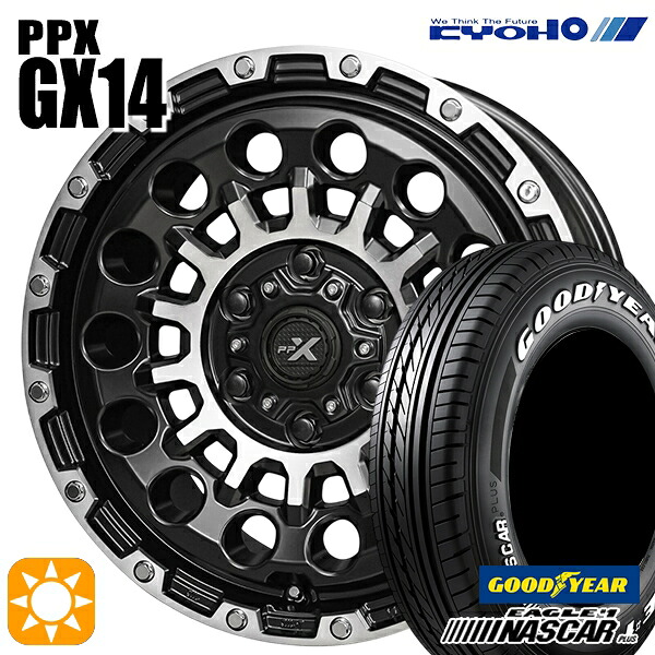 【取付対象】200系ハイエース 215/65R16C 109/107R グッドイヤー ナスカープラス KYOHO PPX GX14 16インチ 6.5J 6H139.7 +38 サマータイヤホイールセット |トレッド新横浜師岡店