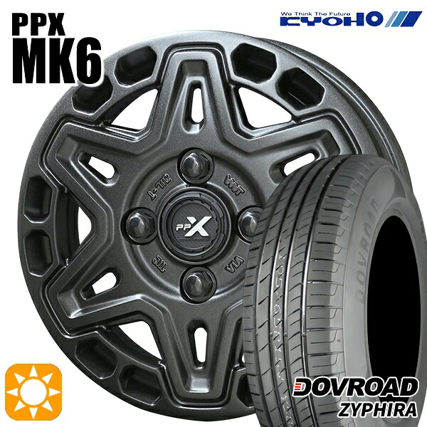 【取付対象】165/65R14 79T DOVROAD ザイファイラ KYOHO PPX MK6 14インチ 4.5J 4H100 +45 サマータイヤホイールセット |トレッド新横浜師岡店