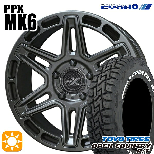 【取付対象】デリカD5 225/70R16 102/99Q トーヨー オープンカントリー R/T ホワイトレター KYOHO PPX MK6 16インチ 7.0J 5H114.3 +35 サマータイヤホイールセット |トレッド新横浜師岡店