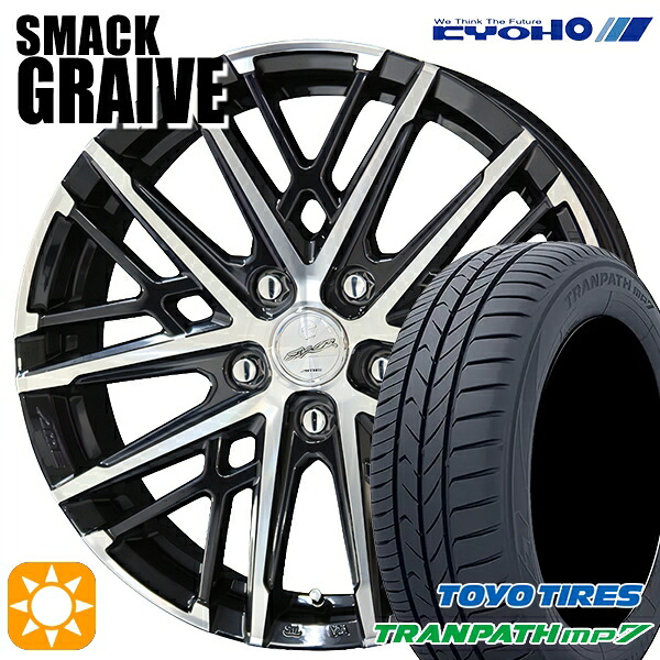 【取付対象】215/60R17 96H トーヨー トランパス mp7 KYOHO スマック グレイブ 17インチ 7.0J 5H114.3 サマータイヤホイールセット