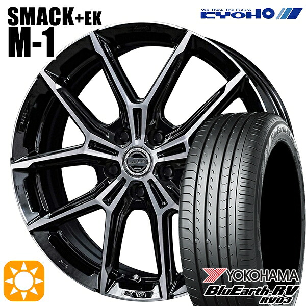 【取付対象】50プリウス インプレッサ 215/45R17 91W XL ヨコハマ ブルーアース RV03 KYOHO スマック +EK M1 17インチ 7.0J 5H100 +45 サマータイヤホイールセット |トレッド新横浜師岡店