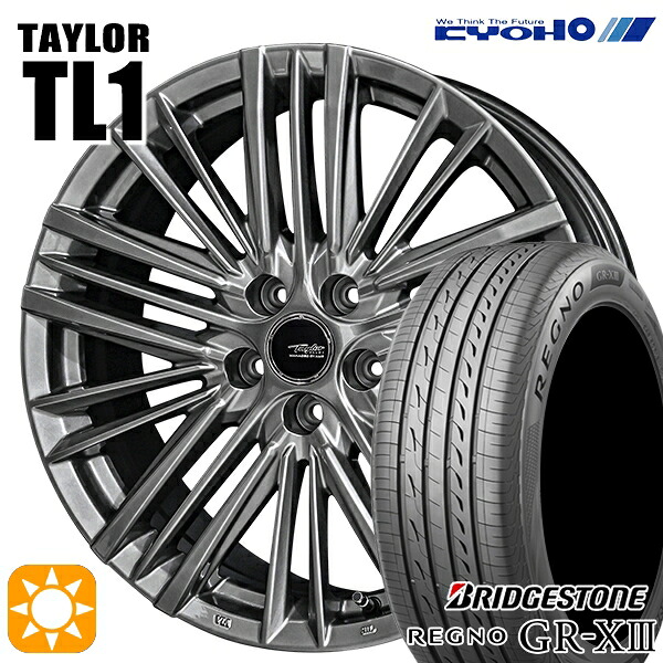 60系プリウス 195/60R17 90H ブリヂストン レグノ GRX3 KYOHO テイラー TL1 HM 17インチ 6.5J 5H114.3 +40 サマータイヤホイールセット|トレッド新横浜師岡店