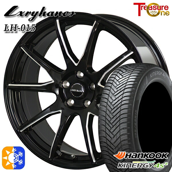 アルファード ヴェルファイア 235/50R18 101W XL ハンコック KInERGy 4s 2 (H750) トレジャーワン ラグジーヘインズ LH015 ブラックマシニングポリッシュ 18インチ 8.0J 5H114.3 オールシーズンタイヤホイールセット |トレッド新横浜師岡店