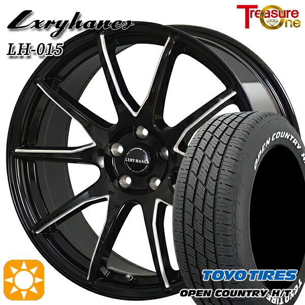 【取付対象】235/60R18 103H トーヨー オープンカントリー H/T2 WL トレジャーワン ラグジーヘインズ LH015 ブラックマシニングポリッシュ 18インチ 7.0J 5H114.3 サマータイヤホイールセット ｜トレッド新横浜師岡店