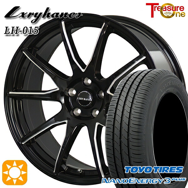 【取付対象】215/45R18 89W トーヨー ナノエナジー3プラス トレジャーワン ラグジーヘインズ LH015 ブラックマシニングポリッシュ 18インチ 7.0J 5H114.3 サマータイヤホイールセット