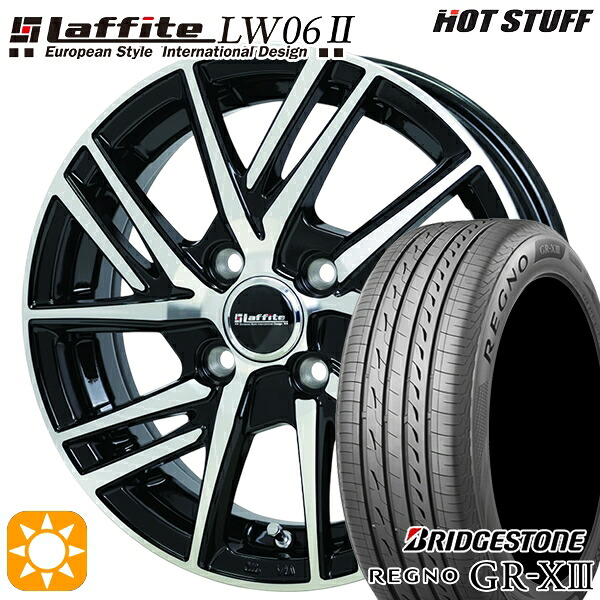 【取付対象】アクア ヤリス 195/45R17 81W ブリヂストン レグノ GR-X3 HotStuff ラフィット LW06-2 BK/P 17インチ 6.5J 4H100 サマータイヤホイールセット ｜トレッド新横浜師岡店