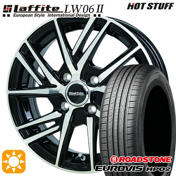 【取付対象】フィット アクア 175/65R15 84H ネクセン ロードストーン ユーロビズ HP02 HotStuff ラフィット LW06-2 BK/P 15インチ 5.5J 4H100 サマータイヤホイールセット ｜トレッド新横浜師岡店
