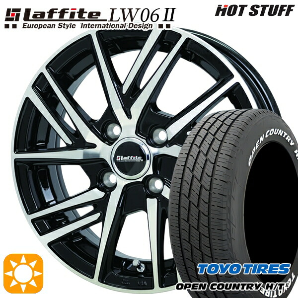 【取付対象】ライズ ロッキー 195/60R17 90H トーヨー オープンカントリー H/T2 WL HotStuff ラフィット LW06-2 BK/P 17インチ 6.5J 4H100 サマータイヤホイールセット
