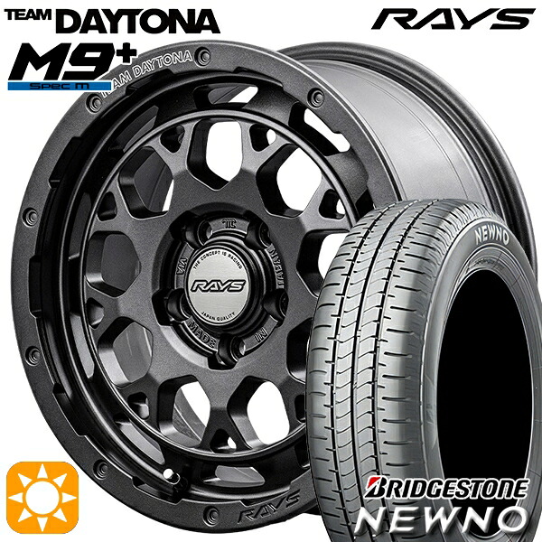 【取付対象】225/55R18 98V ブリヂストン ニューノ RAYS レイズ チームデイトナ M9+ AOJ 18インチ 7.5J 5H114.3 サマータイヤホイールセット