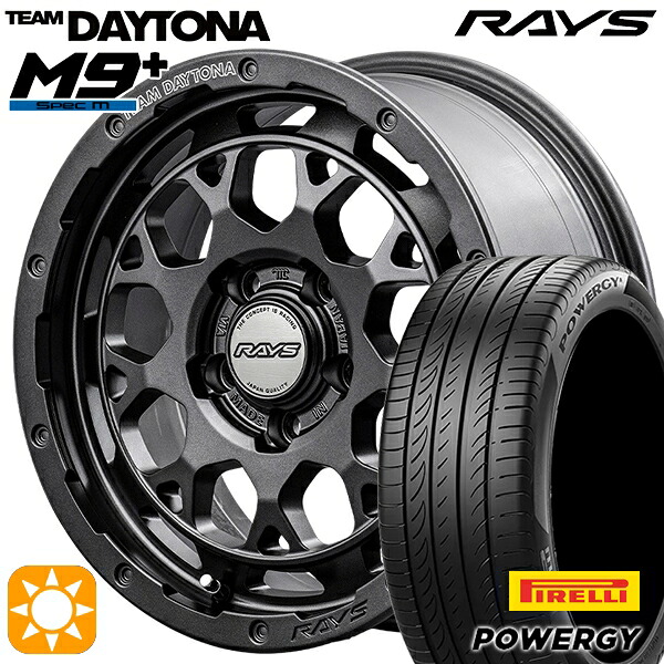 【取付対象】ヤリスクロス 205/65R16 95H ピレリ パワジー RAYS レイズ チームデイトナ M9+ AOJ 16インチ 7.0J 5H114.3 サマータイヤホイールセット