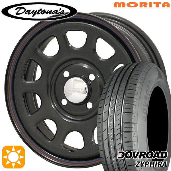 【取付対象】エブリィワゴン 165/60R14 75H DOVROAD ザイファイラ MRT DAYTONA'S G2 デイトナズ ブラック 14インチ 5.0J 4H100 サマータイヤホイールセット