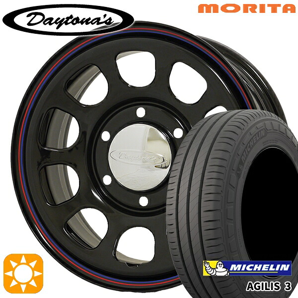 【取付対象】200系ハイエース 215/65R16C 109/107T ミシュラン アジリス3 MRT DAYTONA'S G2 デイトナズ ブラック 16インチ 6.5J 6H139.7 サマータイヤホイールセット |トレッド新横浜師岡店