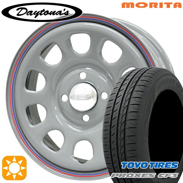 【取付対象】エブリィワゴン 165/60R14 75H トーヨー プロクセス CF3 MRT DAYTONA'S G2 デイトナズ グレー 14インチ 5.0J 4H100 サマータイヤホイールセット