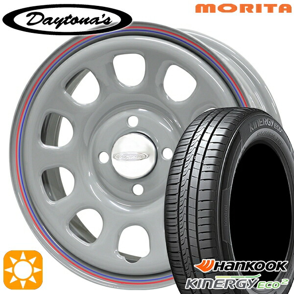 【取付対象】155/65R14 75T ハンコック KlnERGy ECO2 K435 MRT DAYTONA'S G2 デイトナズ グレー 14インチ 5.0J 4H100 サマータイヤホイールセット