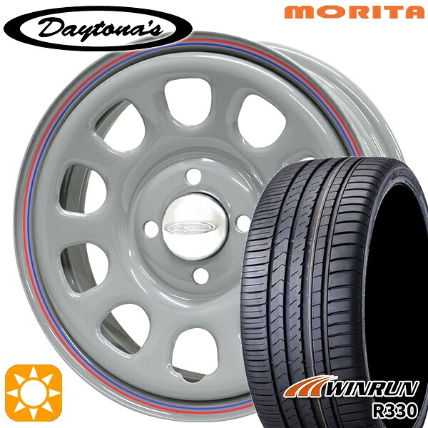【取付対象】155/65R14 75T ウィンラン R330 MRT DAYTONA'S G2 デイトナズ グレー 14インチ 5.0J 4H100 サマータイヤホイールセット ｜トレッド新横浜師岡店
