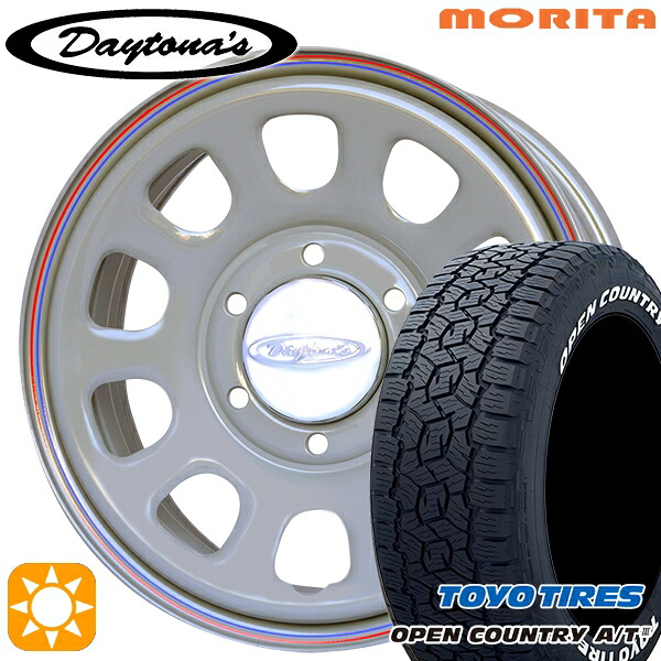 【取付対象】200系ハイエース 215/65R16 109/107R トーヨー オープンカントリーA/T3 ホワイトレター MRT DAYTONA'S G2 デイトナズ グレー 16インチ 6.5J 6H139.7 サマータイヤホイールセット ｜トレッド新横浜師岡店