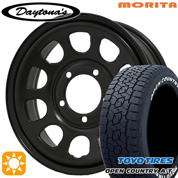 【取付対象】ジムニーJB23/64 215/70R16 100T トーヨー オープンカントリーA/T3 ホワイトレター MRT DAYTONA'S G2 デイトナズ マットブラック 16インチ 5.5J 5H139.7 サマータイヤホイールセット |トレッド新横浜師岡店