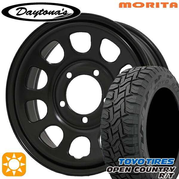 【取付対象】ジムニーJB23/64 215/70R16 100Q トーヨー オープンカントリー R/T MRT DAYTONA'S G2 デイトナズ マットブラック 16インチ 5.5J 5H139.7 サマータイヤホイールセット ｜トレッド新横浜師岡店 59,160円