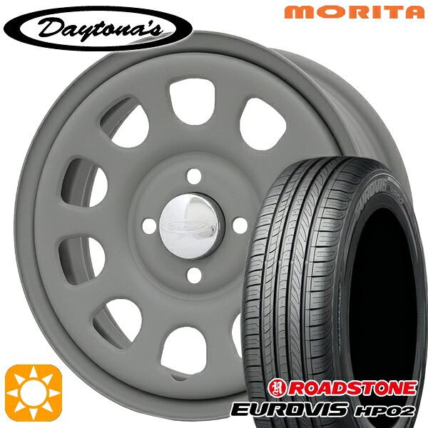 【取付対象】ハスラー ソリオ 165/60R15 ネクセン ロードストーン ユーロビズ HP02 MRT DAYTONA'S G2 デイトナズ マットグレー 15インチ 5.0J 4H100 +45 サマータイヤホイールセット