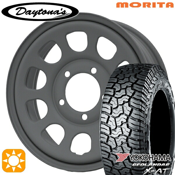 【取付対象】ジムニーJB23/64 215/70R16 100/97Q ヨコハマ ジオランダー X-AT G016MRT DAYTONA'S G2 デイトナズ マットグレー 16インチ 5.5J 5H139.7 サマータイヤホイールセット