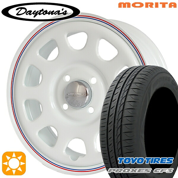【取付対象】エブリィワゴン 165/60R14 75H トーヨー プロクセス CF3 MRT DAYTONA'S G2 デイトナズ ホワイト 14インチ 5.0J 4H100 サマータイヤホイールセット |トレッド新横浜師岡店