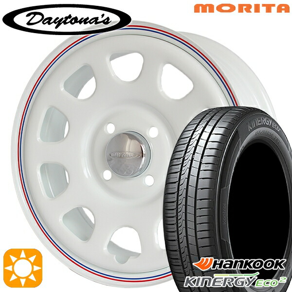 【取付対象】155/65R14 75T ハンコック KlnERGy ECO2 K435 MRT DAYTONA'S G2 デイトナズ ホワイト 14インチ 5.0J 4H100 サマータイヤホイールセット