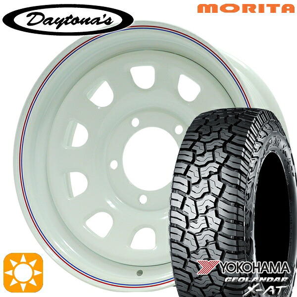 【取付対象】ジムニーJB23/64 215/70R16 100/97Q ヨコハマ ジオランダー X-AT G016MRT DAYTONA'S G2 デイトナズ ホワイト 16インチ 5.5J 5H139.7 サマータイヤホイールセット |トレッド新横浜師岡店