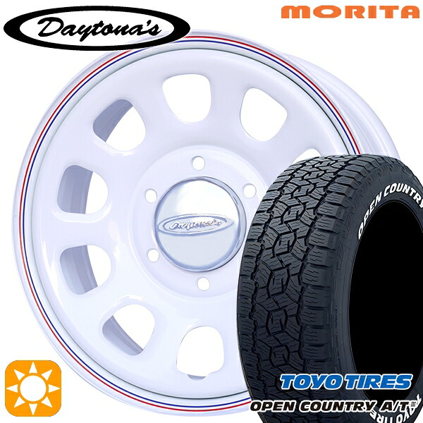 【取付対象】200系ハイエース 195/80R15 107/105N LT トーヨー オープンカントリーA/T3 ホワイトレター MRT DAYTONA'S G2 デイトナズ ホワイト 15インチ 6.5J 6H139.7 サマータイヤホイールセット