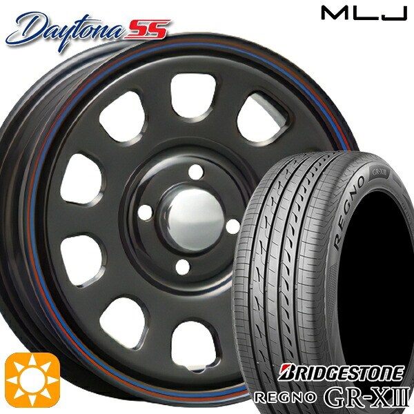 【取付対象】155/65R14 75H ブリヂストン レグノ GR-X3 MLJ デイトナ SS ブラック 14インチ 5.0J 4H100 サマータイヤホイールセット |トレッド新横浜師岡店