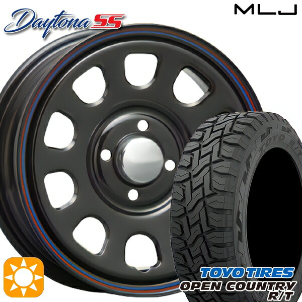 【取付対象】155/65R14 75Q トーヨー オープンカントリー R/T MLJ デイトナ SS ブラック 14インチ 5.0J 4H100 サマータイヤホイールセット